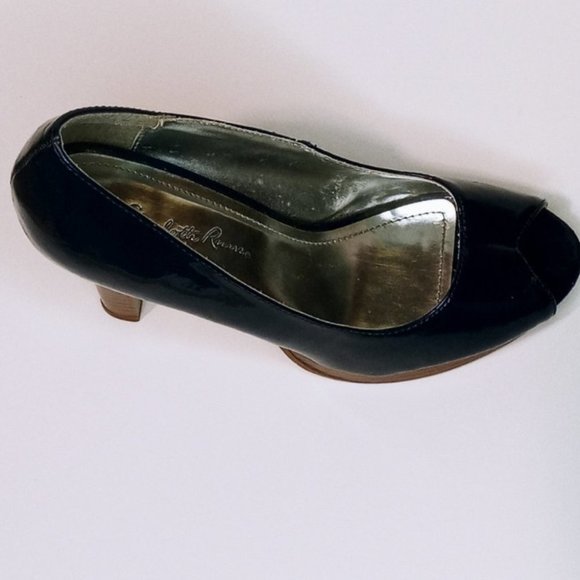 Charlotte Ruse. blue satin, 4" heel - Picture 3 of 4